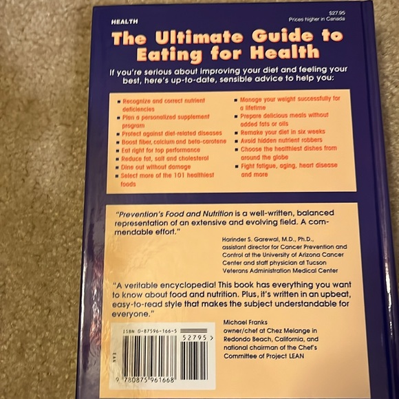 Food and nutrition book by the editors of prevention magazine health books - Picture 2 of 4